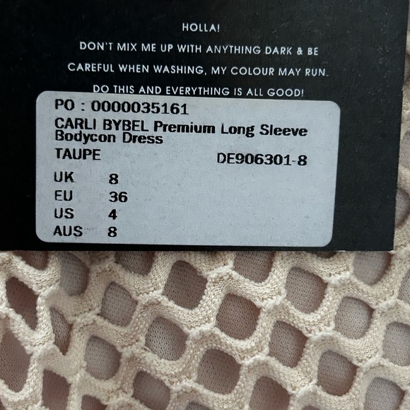 Carli Bybel Bodycon dress size 4 cream colored  bodycon crocheted look with lace - Picture 7 of 9